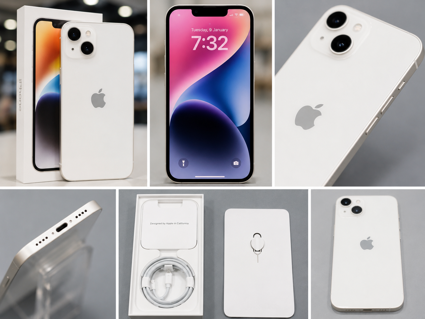 iPhone 14 White · 128 GB — view 1